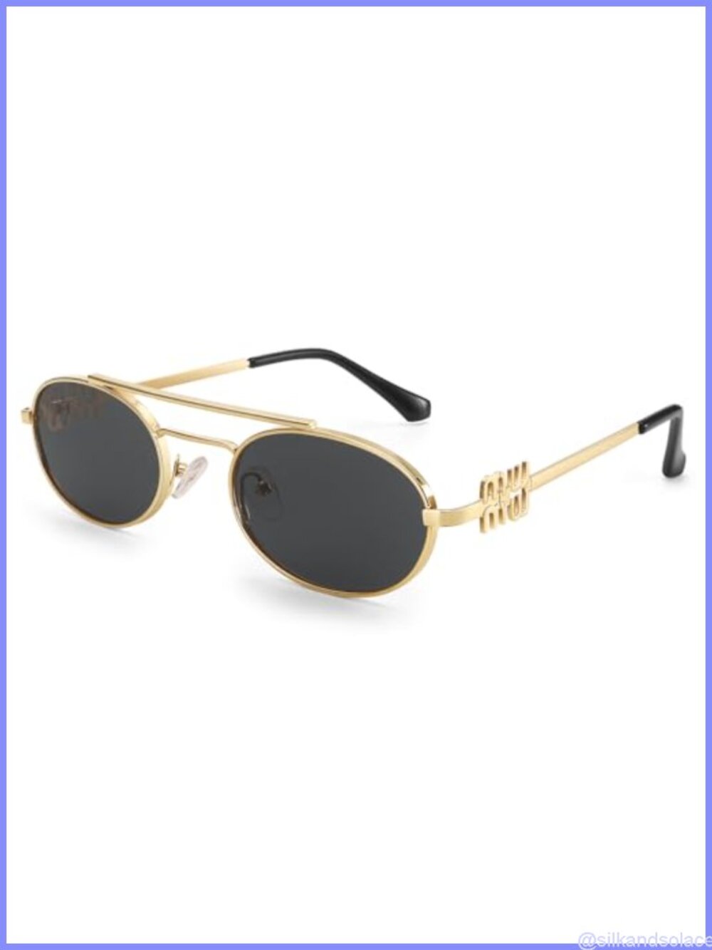 Retro Oval Sunglasses Small 90s Designer Style Metal Frame UV